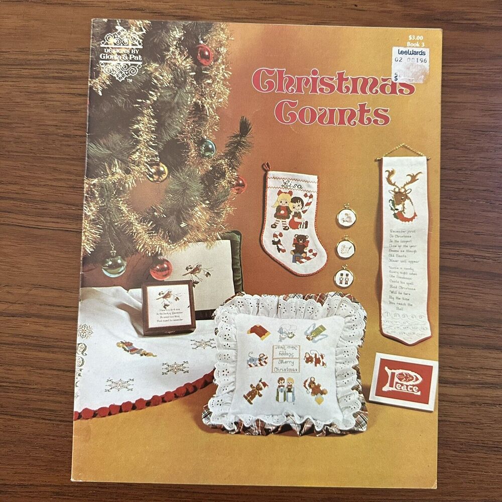 Vintage Christmas Counts Gloria & Pat Cross Stitch Pattern Book #3 1977 Copy